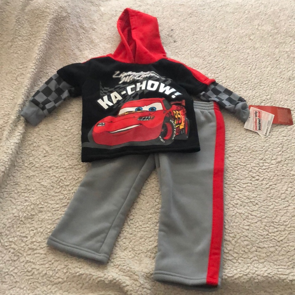 Disney Cars Sweatshirt and Sweatpants. New!